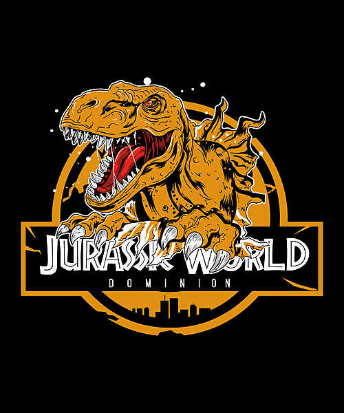 Jurassic Dominion – Dinosaur Parody Black T-Shirt