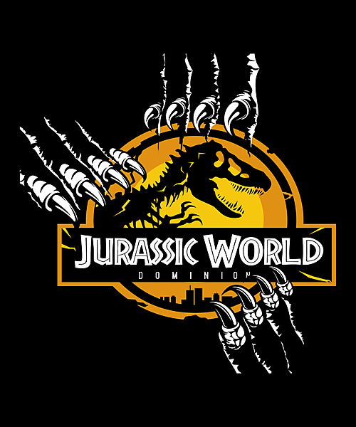 Jurassic Dominion Claw – Dinosaur Parody Black T-Shirt