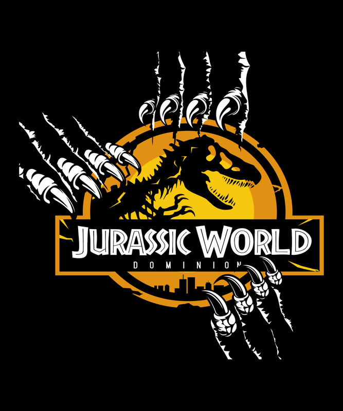 Jurassic Dominion Claw – Dinosaur Parody Black T-Shirt