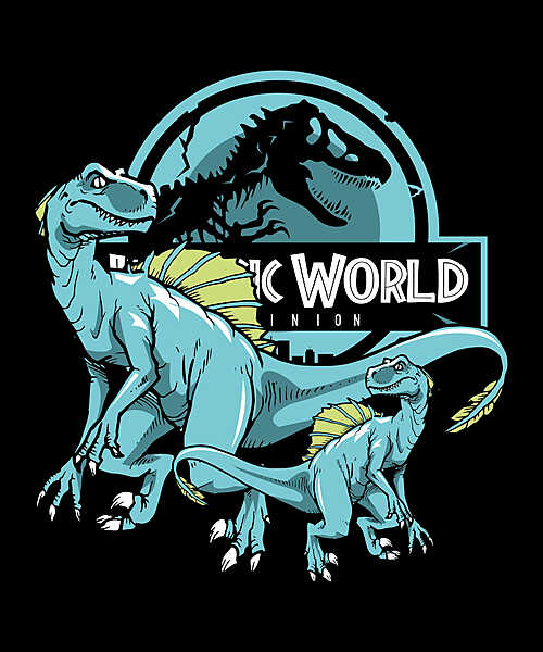 Jurassic Raptors – Dinosaur Parody Black T-Shirt