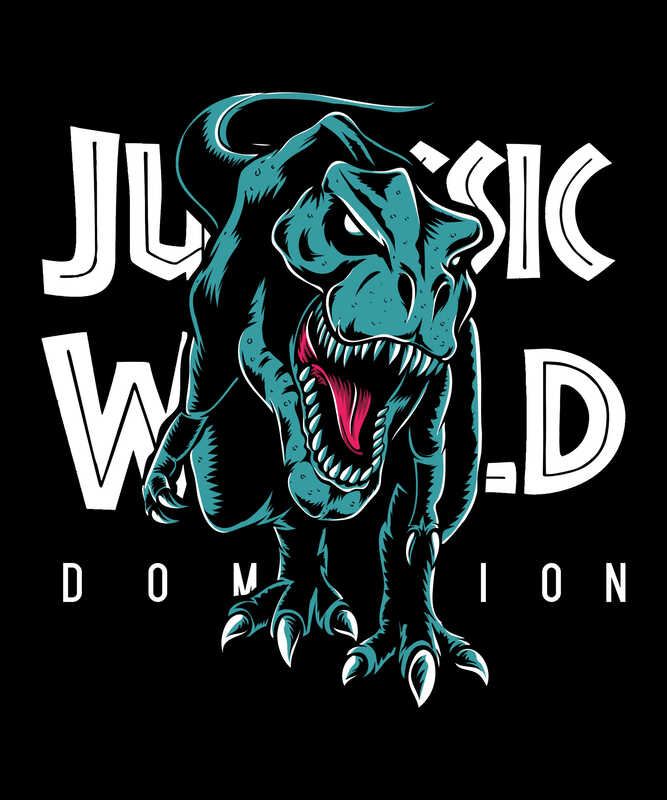 Jurassic King – Fierce Dinosaur Parody Black T-Shirt