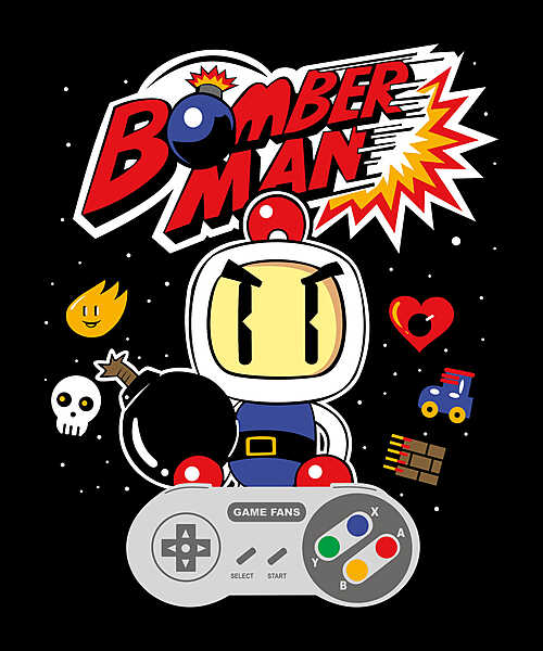 Bomber Hero – Retro Arcade Parody Black T-Shirt