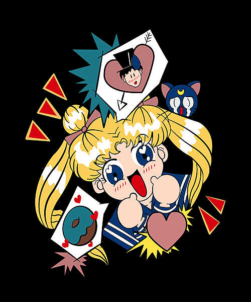 Moonlight Dreamer – Magical Girl Parody Black T-Shirt