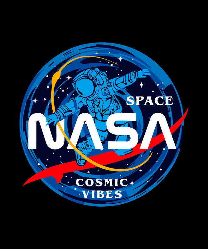 NASA Space Cosmic Vibes Astronaut Graphic Tee