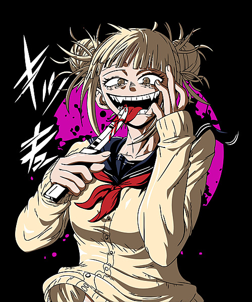 Vampire Schoolgirl – Villain Anime Parody Black T-Shirt