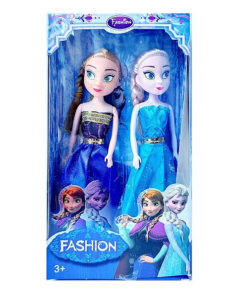2 Princess Dolls Set Frozen Sisters -Pack of 2 Dolls