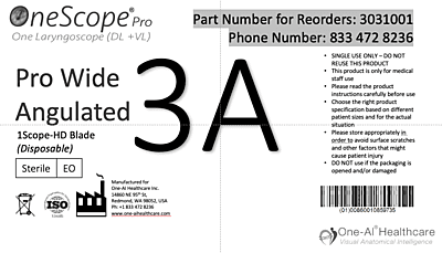 Pro Wide - 3A Adult Angulated Blade - Single