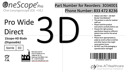 Pro Wide - 3D Adult Direct Blade - Single
