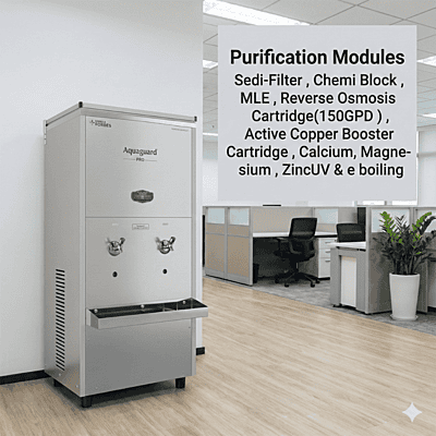 Aquaguard Pro Pure Chill 80 SS with advanced RO and UV filtration.