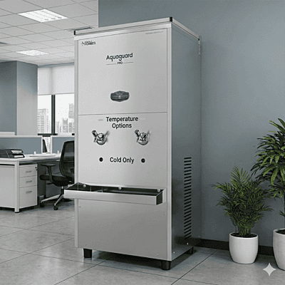 High-capacity Aquaguard Pro Pure Chill 80 SS water cooler for offices. High-capacity Aquaguard Pro Pure Chill 80 SS water cooler for offices.