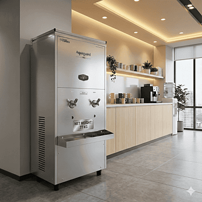 Stainless steel Aquaguard Pro Pure Chill 80 SS UV+CUZN commercial water dispenser. Stainless steel Aquaguard Pro Pure Chill 80 SS UV+CUZN commercial water dispenser.