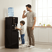 Atlantis Blaque dual-tap water dispenser with lower 18L cooling unit. Atlantis Blaque dual-tap water dispenser with lower 18L cooling unit.