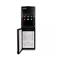 Front view of Atlantis Blaque water cooler showing hot and cold taps. Front view of Atlantis Blaque water cooler showing hot and cold taps.