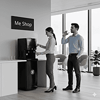 Durable Atlantis Blaque floor standing water cooler with an ergonomic height for easy pouring.