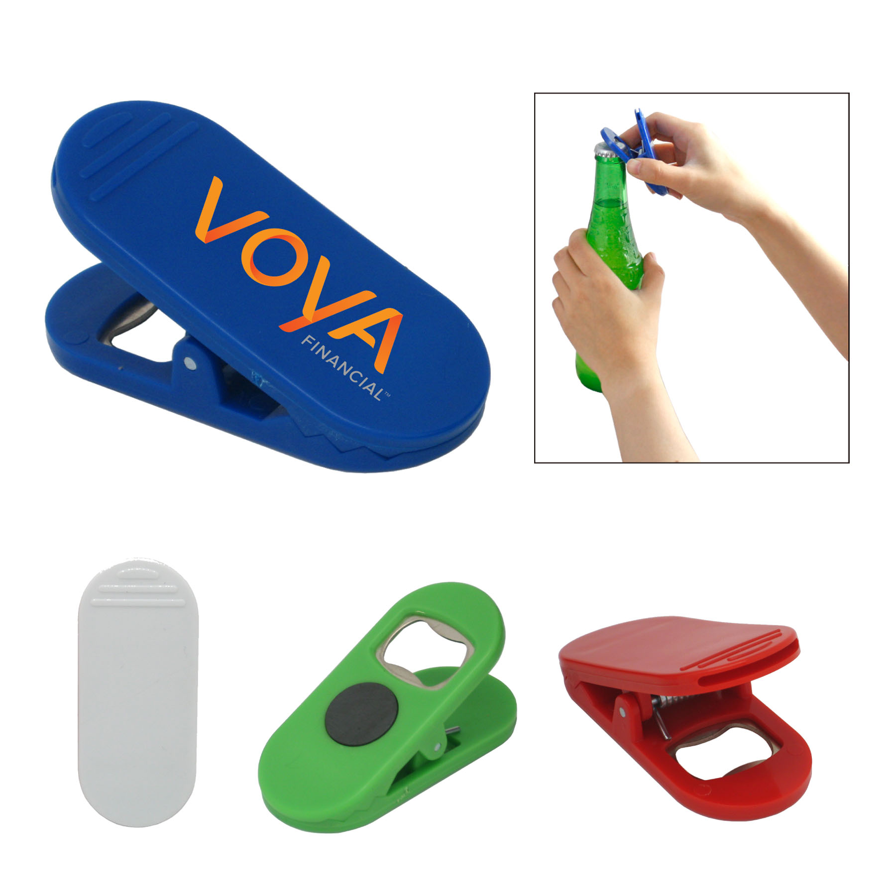 MEMO CLIP ,BOTTLE OPENER AND MAGNET ON THE BACK,WITH DIGITAL FULL COLOR PROCESS
