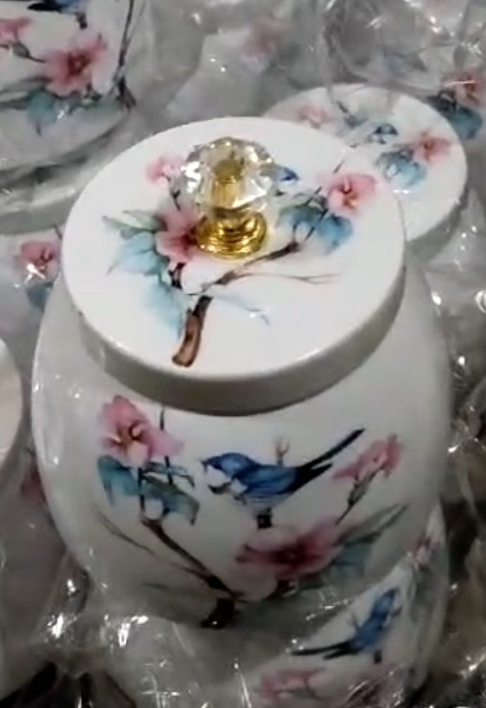 Bluebird Blossom Jar