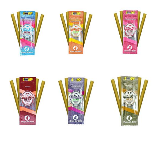 Hemp wraps Twisted - Caja (15x4 pzas) Hemp wraps Twisted - Caja (15x4 pzas)