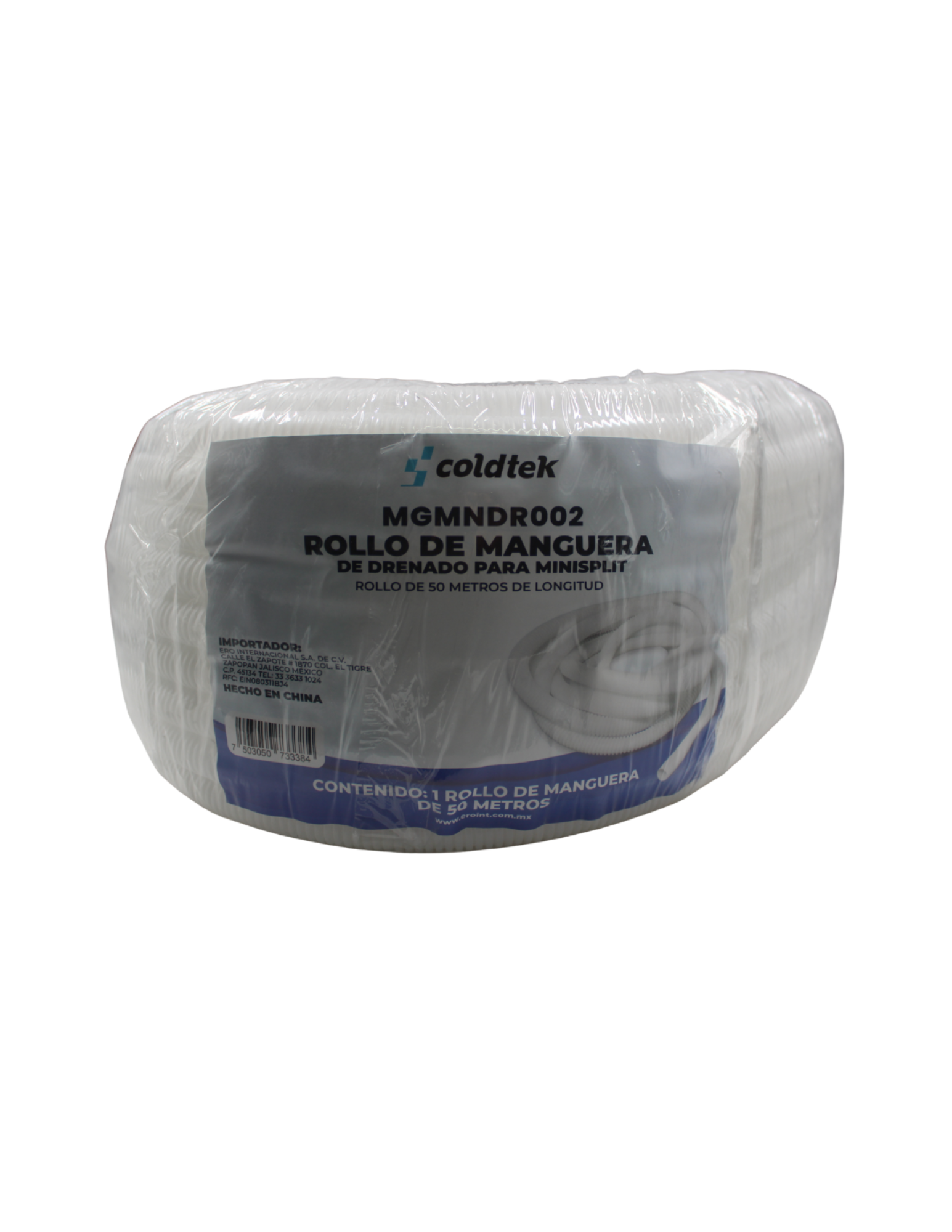 Manguera Minisplit Drenado, rollo 50m longitud, PRECIO POR METRO - MGMNDR002