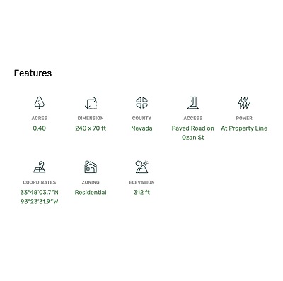 310 Ozan Ave - Affordable Vacant Lot Easy Power Access in Prescott, AR