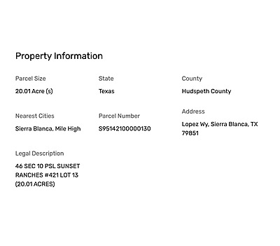 Lopez Way - Affordable Vacant Lot in Sierra Blanca, TX