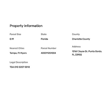 13161 Joyce Drive - Affordable .25 Acre Vacant Lot in Punta Gorda