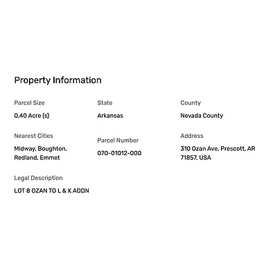 310 Ozan Ave - Affordable Vacant Lot Easy Power Access in Prescott, AR