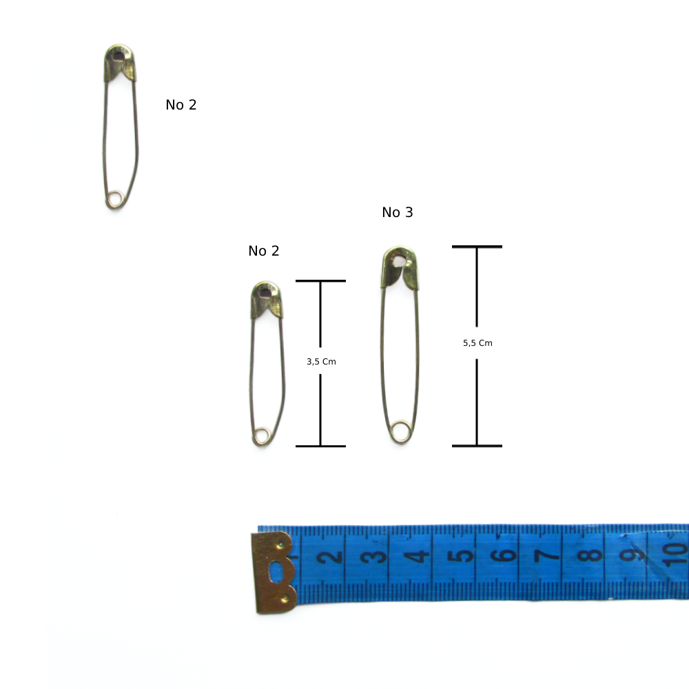 Gancho Nodriza Dorado No. 2 Paquete X 1728 Unidades