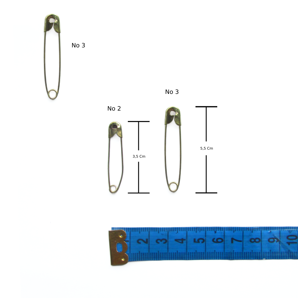 Gancho Nodriza Dorado No. 3 Paquete X 1728 Unidades Gancho Nodriza Dorado No. 3 Paquete X 1728 Unidades