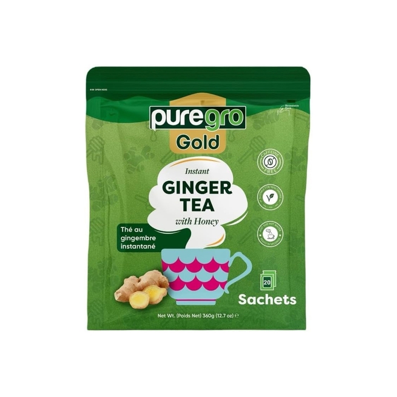 24832 Puregro Gold Ginger Tea 360gx12
