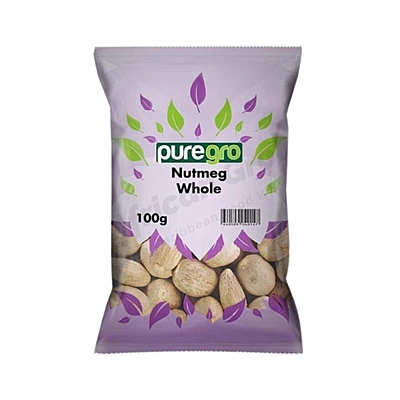 99321 Puregro Nutmeg Whole 100g X 10