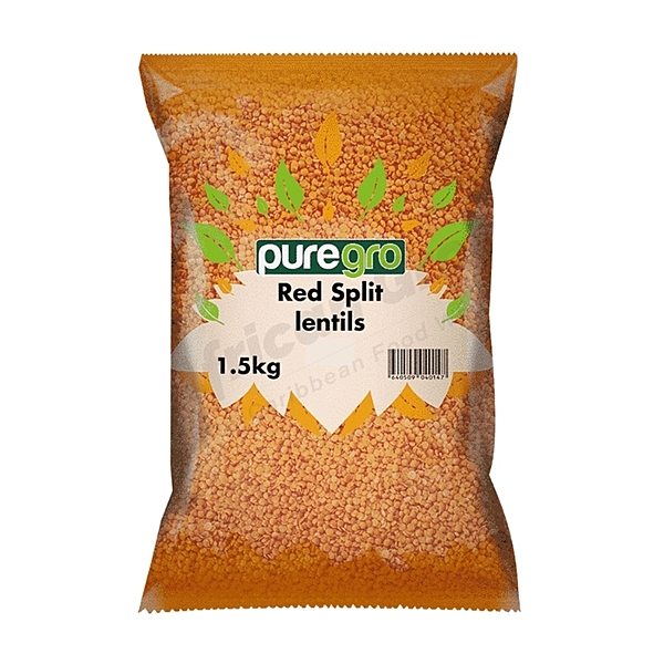 25212     Puregro Red Split Lentils 1.5kg X 6
