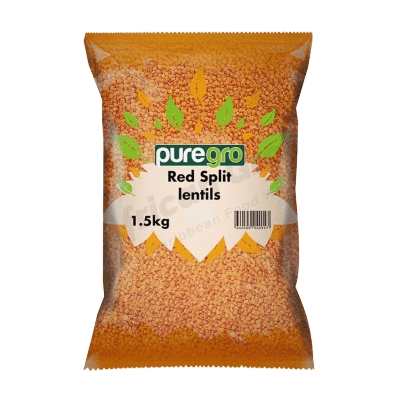 25212 Puregro Red Split Lentils 1.5kg X 6