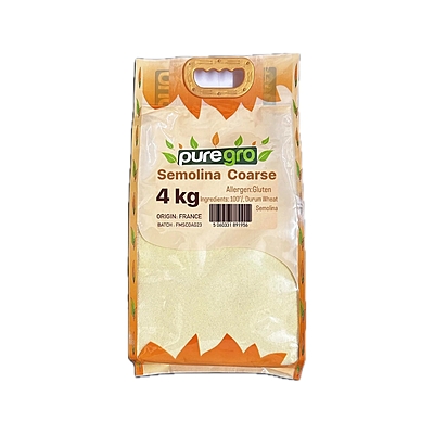 10073 Puregro Semolina Coarse 4kg X 5