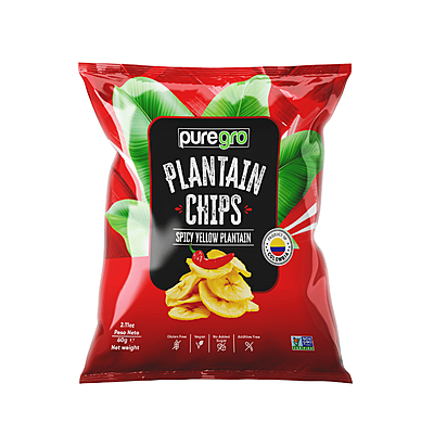 25123 Puregro Red Plantain Chips Chilli 60g X 24