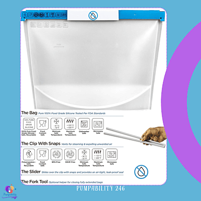 PureSiliconeWare 0.6 Gallon (74 oz) Reusable Silicone Bag PureSiliconeWare 0.6 Gallon (74 oz) Reusable Silicone Bag