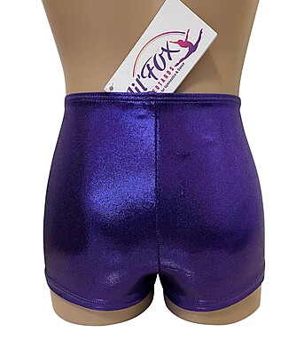 PURPLE SHINY FOIL MYSTIQUE PRO BIKE SHORTS