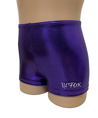 PURPLE SHINY FOIL MYSTIQUE PRO BIKE SHORTS