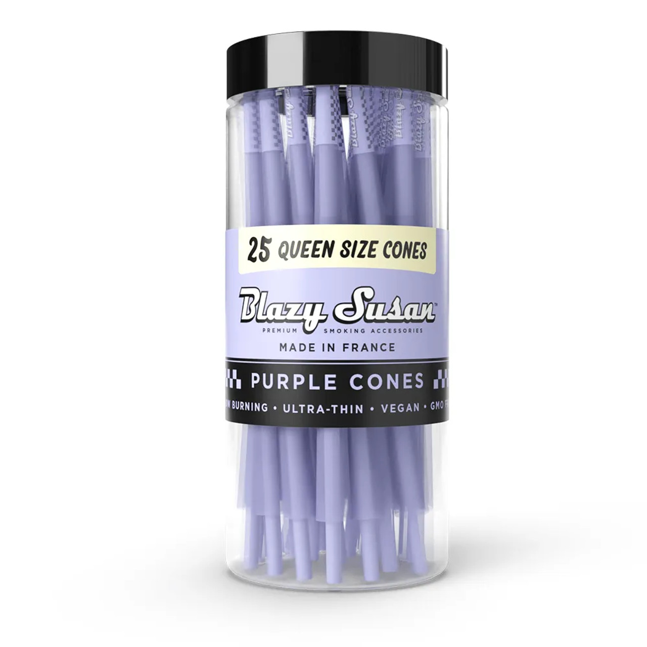 Blazy Susan® - Purple Cones - Queen Size Cones (120/40mm) - Jar of 25