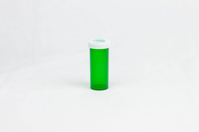 Push & Turn Child Resistant Bottles - Green - 16 dram (270 units/Box)