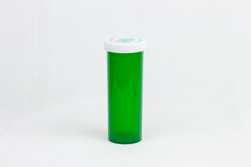 Push & Turn Child Resistant Bottles - Green - 60 dram (115 units/Box)