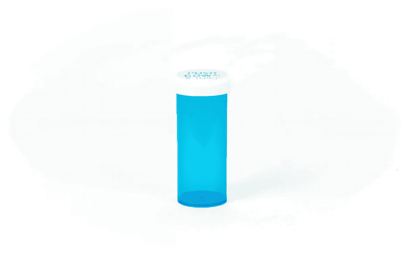 Push & Turn Child Resistant Veterinary Bottles - Blue - 16 dram