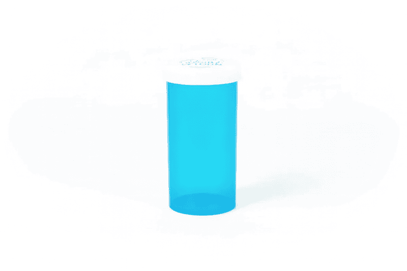 Push & Turn Child Resistant Veterinary Bottles - Blue - 30 dram