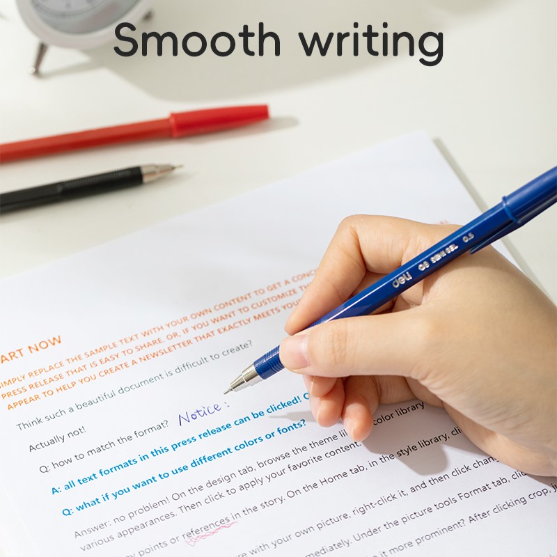 DELI Q8 FINEPOINT PENS 0.5MM - BLUE