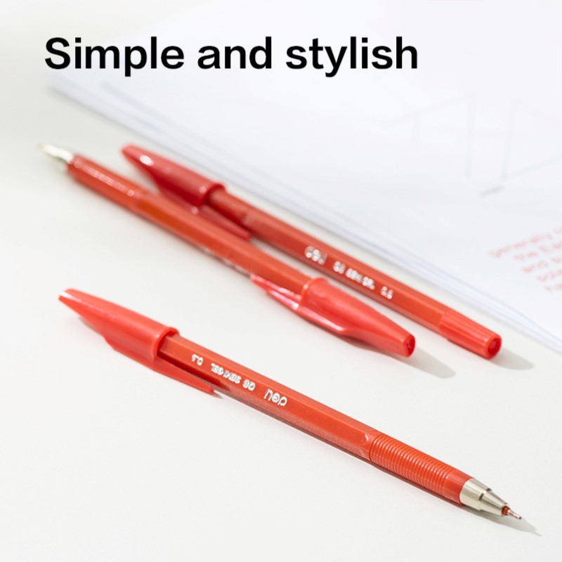 DELI Q8 FINEPOINT PENS 0.5MM - RED