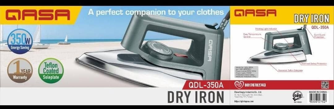 QASA INVERTER DRY IRON - LOW VOLTAGE IRON - 350W