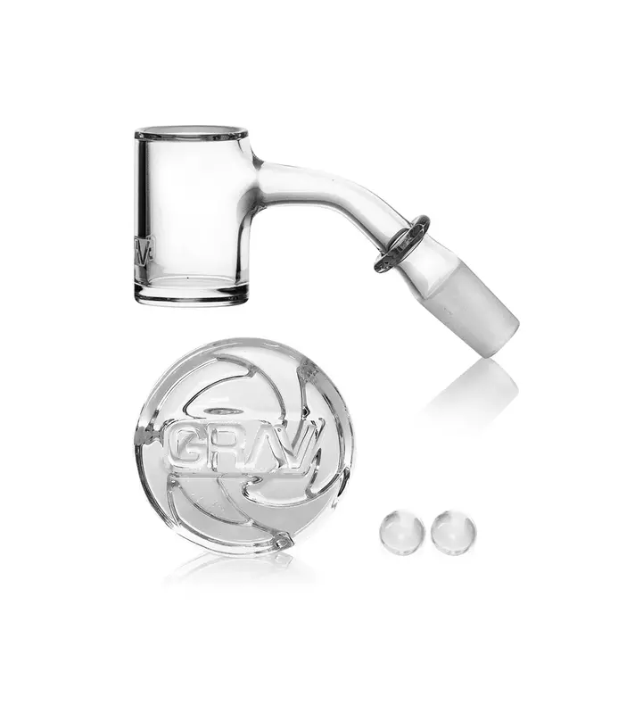 GRAV® 14mm 45° Seamless Quartz Banger Set GRAV® 14mm 45° Seamless Quartz Banger Set