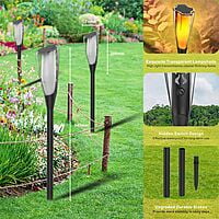 LED Solar Torch Garden Light