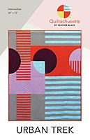 Urban Trek Modern Intermediate Quilt Pattern | Quiltachusetts | Heather Black QMS1802