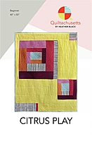 Citrus Play Modern Beginner Quilt Pattern | Quiltachusetts | Heather Black #QMS1911
