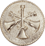[QS5008] Three Crossed Horns Medium (11/16) Emblem Plain